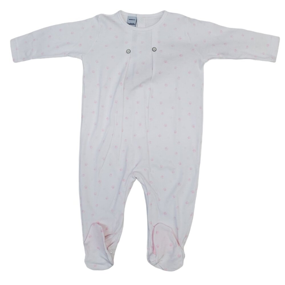Babidu Huellas Footie - Rose - NEW